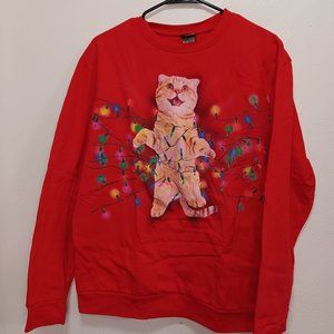 Christmas sweatshirt with lights size XL Women.